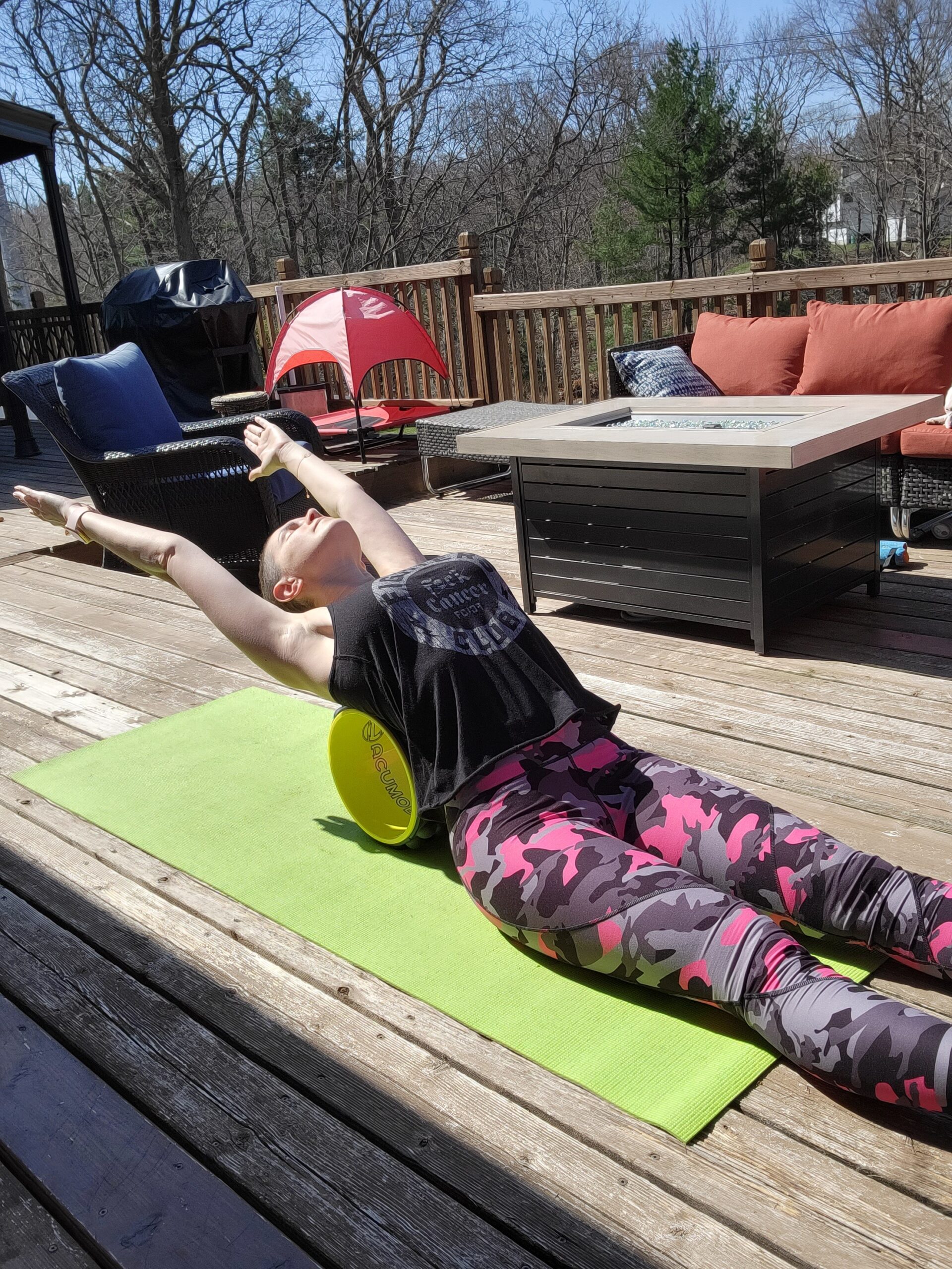 Thoracic Extension for breast cancer survivor's nighttime stretching