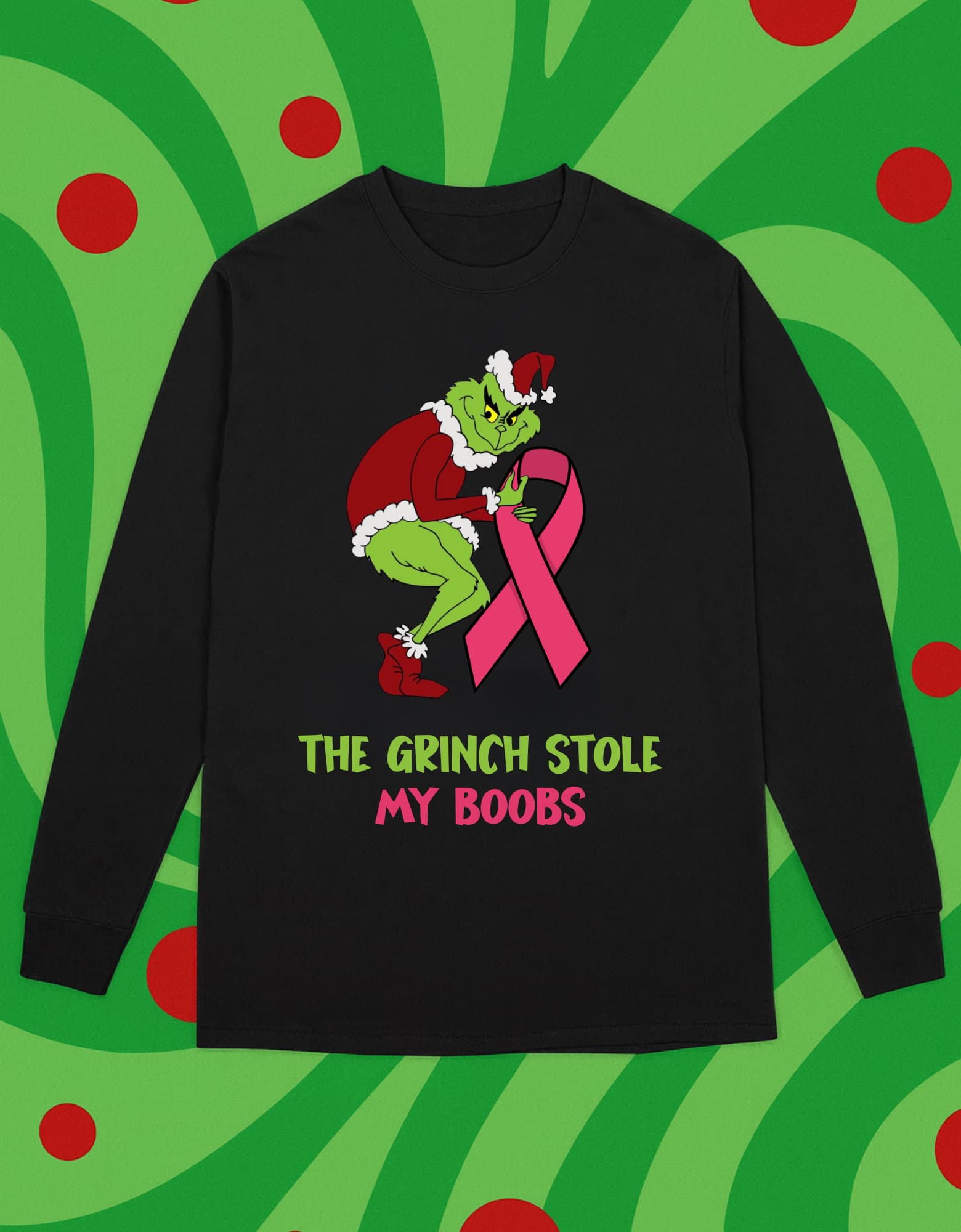 The Green Man Breast Cancer Holiday Awareness